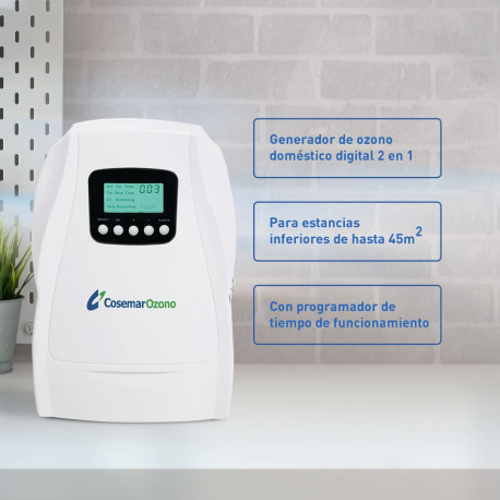 Purificador de ozono portátil, máquina multiusos de ozono de 500 mg/h para  aire, agua, alimentos, hogar, habitación, oficina