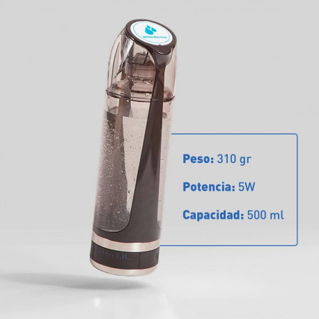 Botella De Agua Hidrogenada Ionizador De Agua Modo Rico En Hidrógeno 3Mins  Y 5Mins Descarga De Alta Concentración El Ozono Y El Cloro Proporcionan