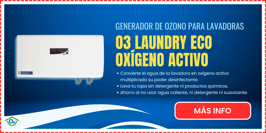 Generador de ozono para lavadoras O3 Laundry Eco Oxígeno Activo. Aparato ozonizador para lavar la ropa con ozono
